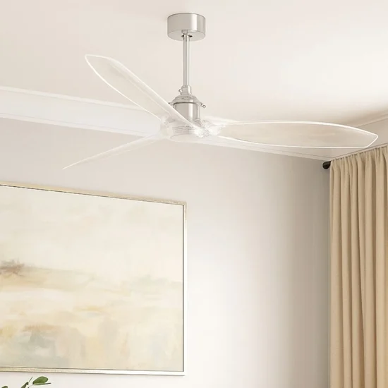 Ventilatore a soffitto 17mq silenzioso pale trasparenti